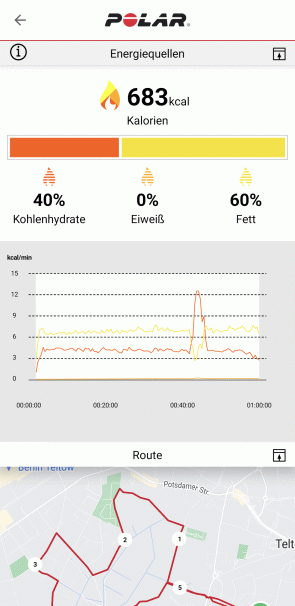 Details eines Workouts 3/4