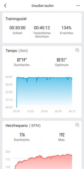 Auswertung sportlicher Aktivität 2/6