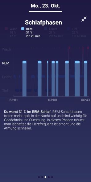 Auswertung des Schlafs 3/3