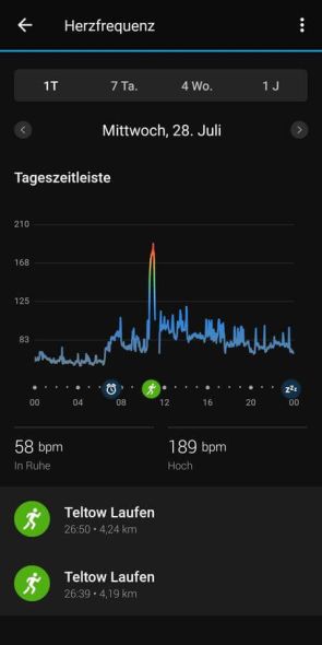 Auswertung der Herzfrequenz in Garmin Connect 3/3