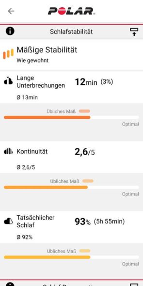 Schlaf - Tagesansicht in der App 3/8