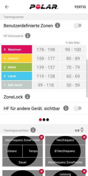 Trainingszonen: Herzfrequenz