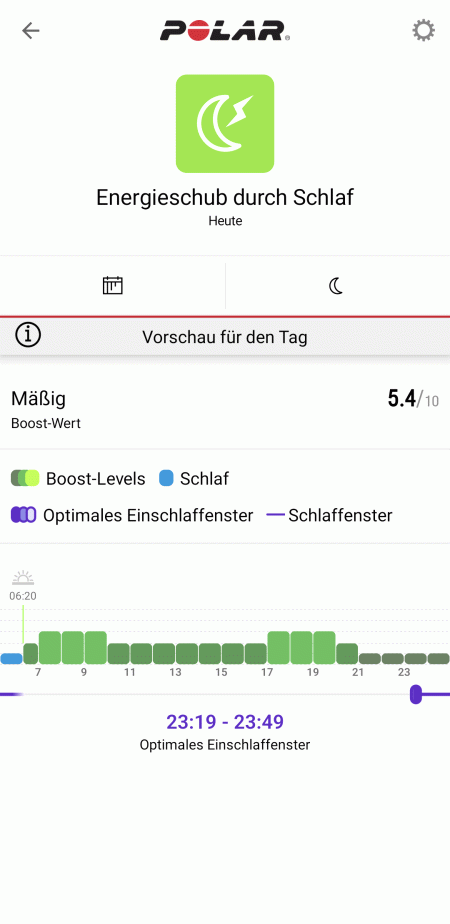 SleepWise-Auswertung in der App 1/4