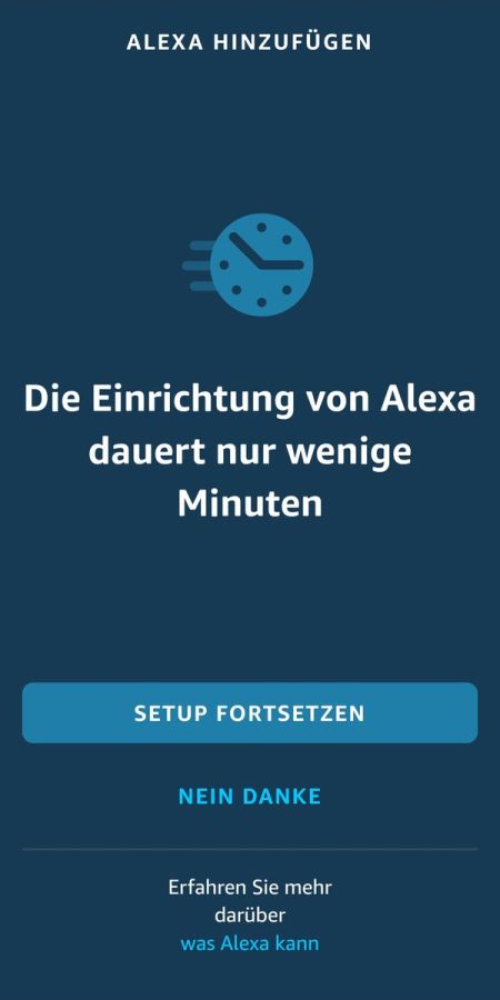 Einrichtung von Amazon Alexa über die Zepp App