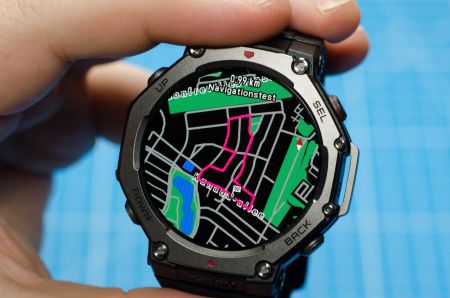 Map display with a dark background