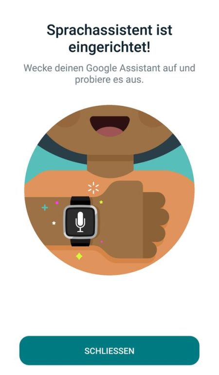Google Assistant auf Fitbit Versa 3