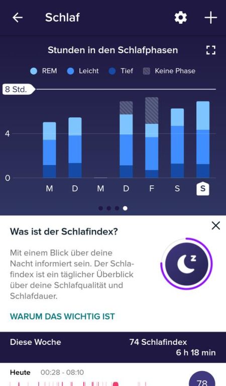 Fitbit Versa 3 - Auswertung Schlaf 4/4