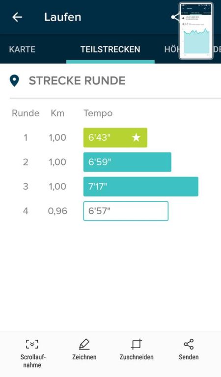 Auswertung in der Fitbit App