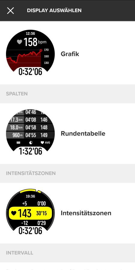 Datenseite | Grafik, Spalten und Intensitätszonen