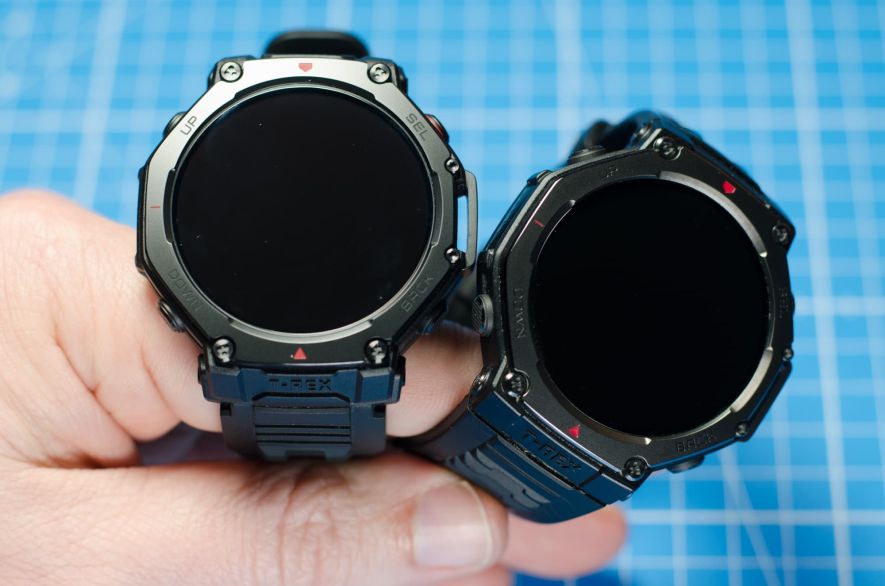 Amazfit T-Rex 3 (links) vs. T-Rex 3 Pro (rechts)