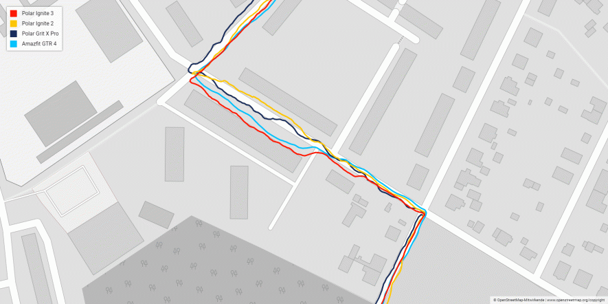 Polar Ignite 3 – Genauigkeit bei der Aufzeichnung der Strecke per GPS 2/4