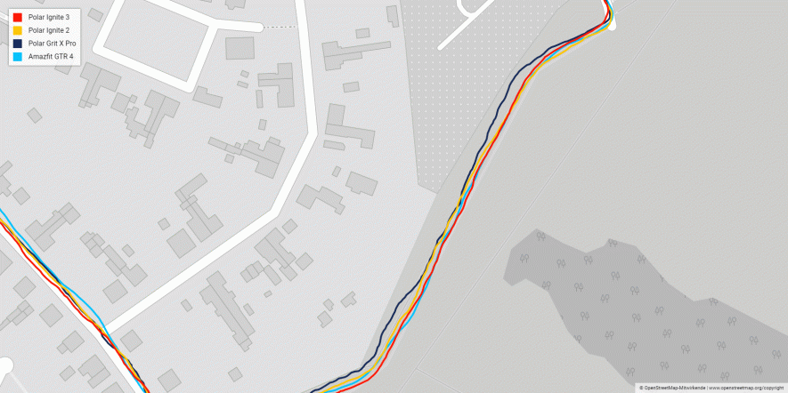 Polar Ignite 3 – Genauigkeit bei der Aufzeichnung der Strecke per GPS 4/4