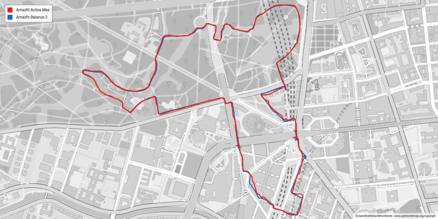 Streckenverlauf am Potsdamer Platz und Tiergarten