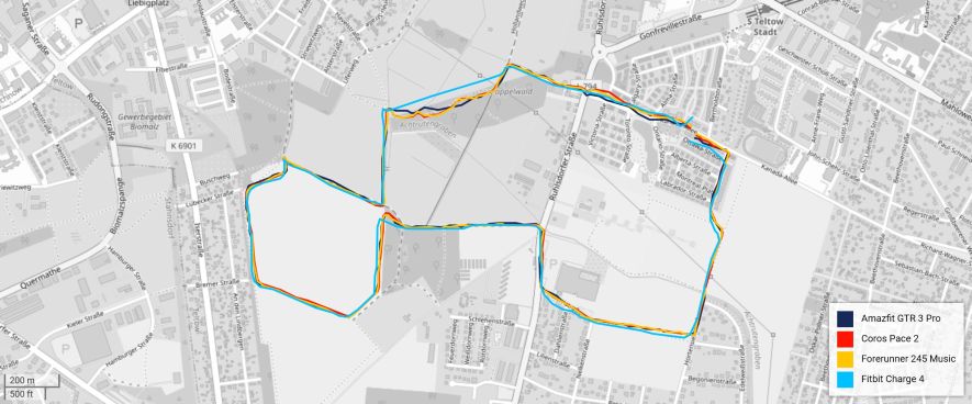 Genauigkeit bei der GPS-Aufzeichnung