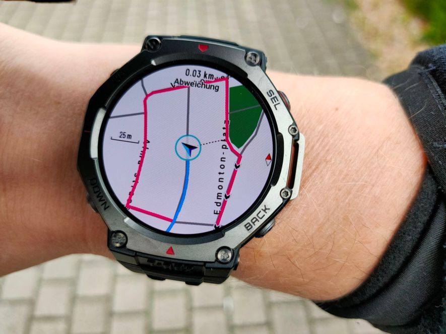 Tracking a route on the T-Rex 3