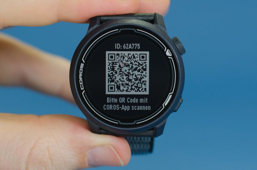 QR-Code zum Einrichten der Uhr