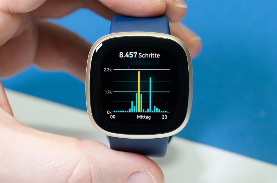 Fitbit Versa 3 – Tagesstatistik für Schritte