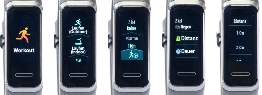 Sportfunktionen auf dem Huawei Band 4