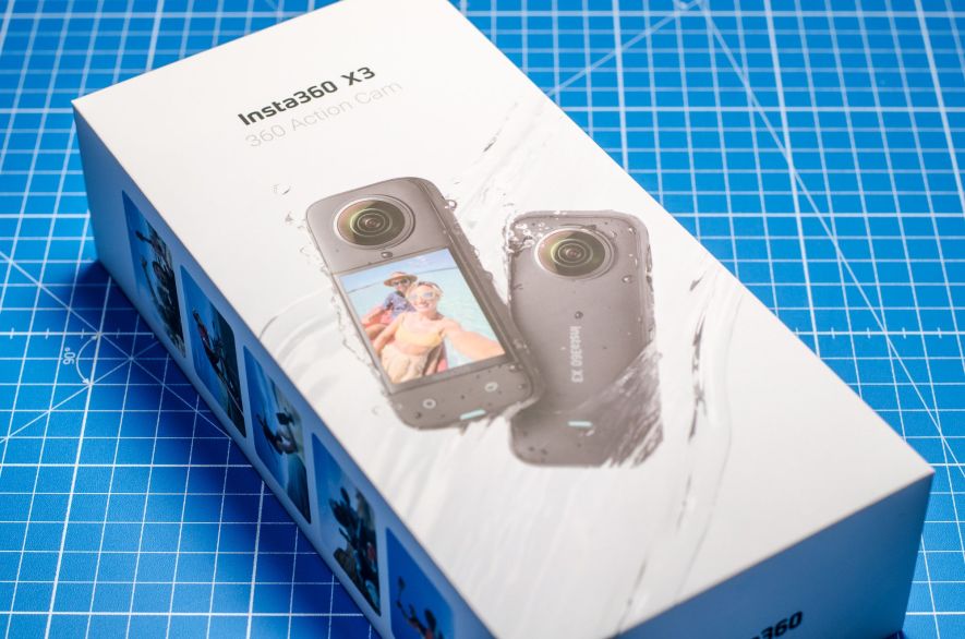 Verpackung der Action-Kamera X3 von Insta360