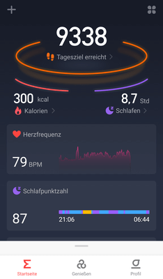 Zepp App - Dashboard (1/3)