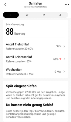 Zepp App - Schlaf-Auswertung (2/5)