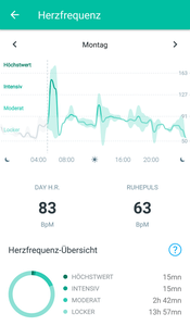 Health Mate - Tagesansicht