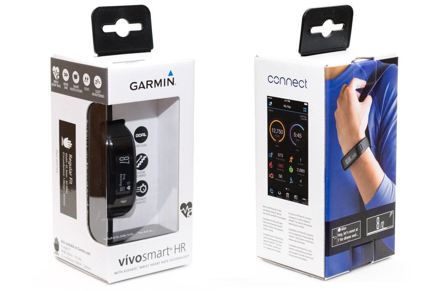 Verpackung des Garmin vivosmart HR