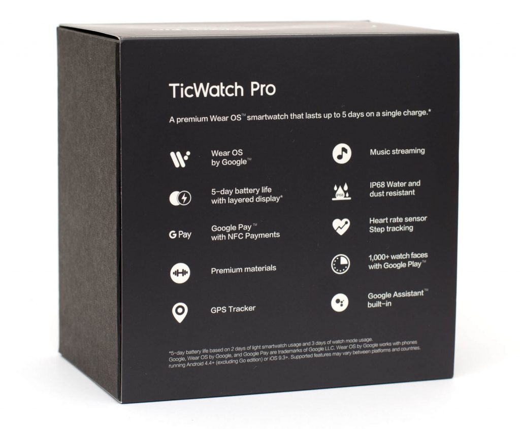 Mobvoi TicWatch Pro - Verpackung