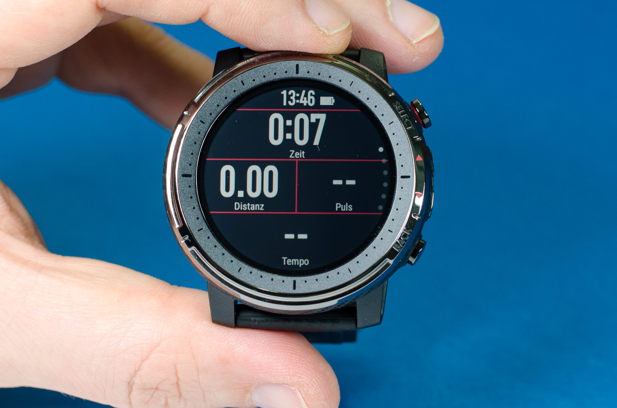 Amazfit Stratos 3 - Datenfelder während der Aufzeichnung