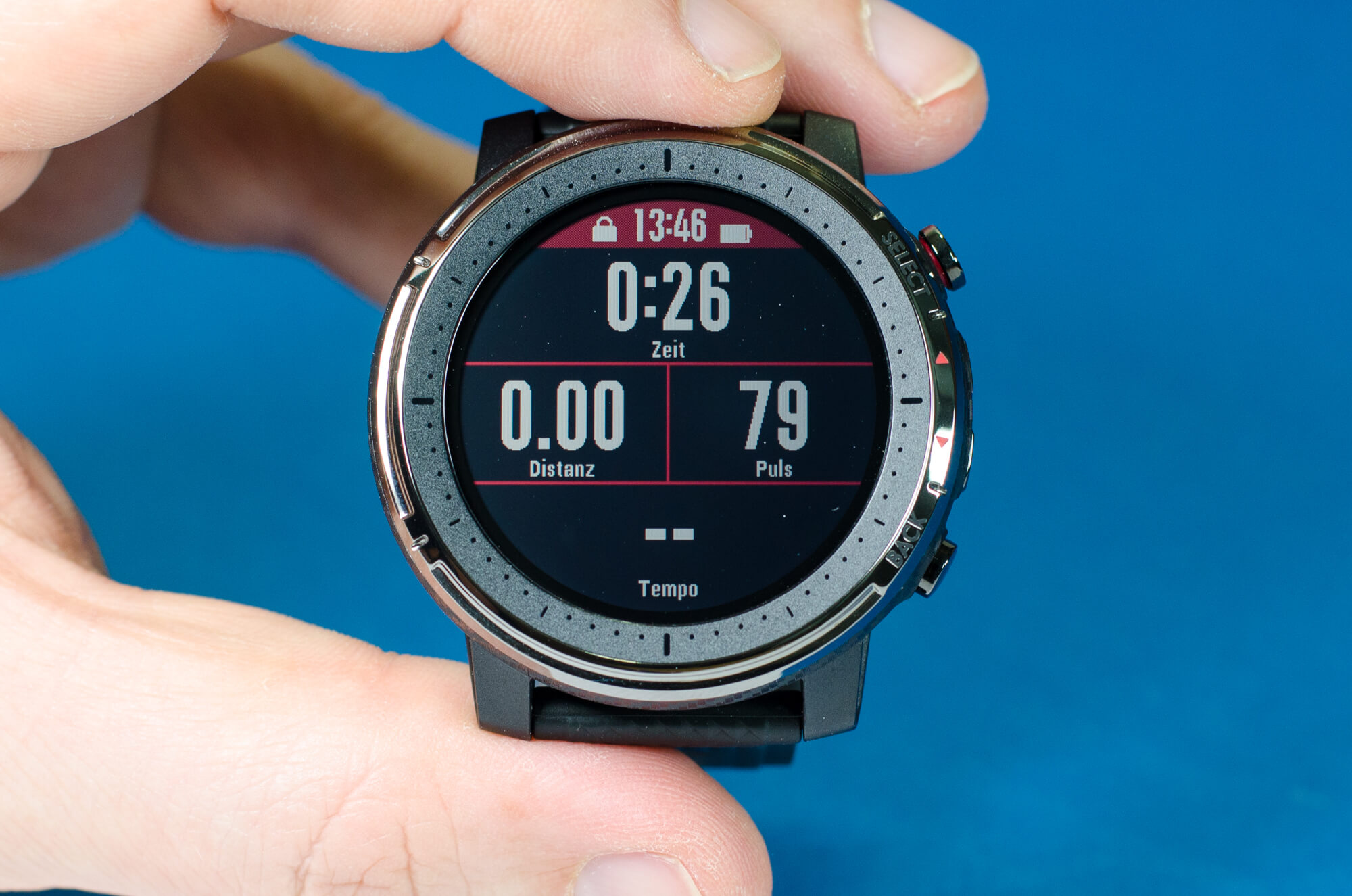 Amazfit Stratos 3 - Datenfelder während der Aufzeichnung