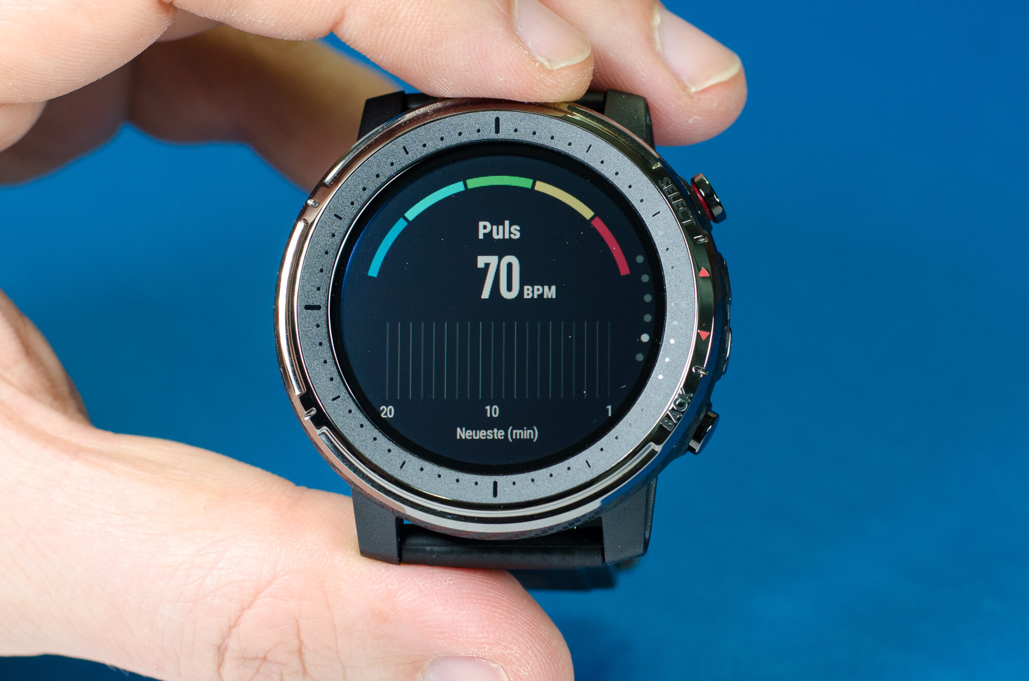 Amazfit Stratos 3 - Datenfelder während der Aufzeichnung