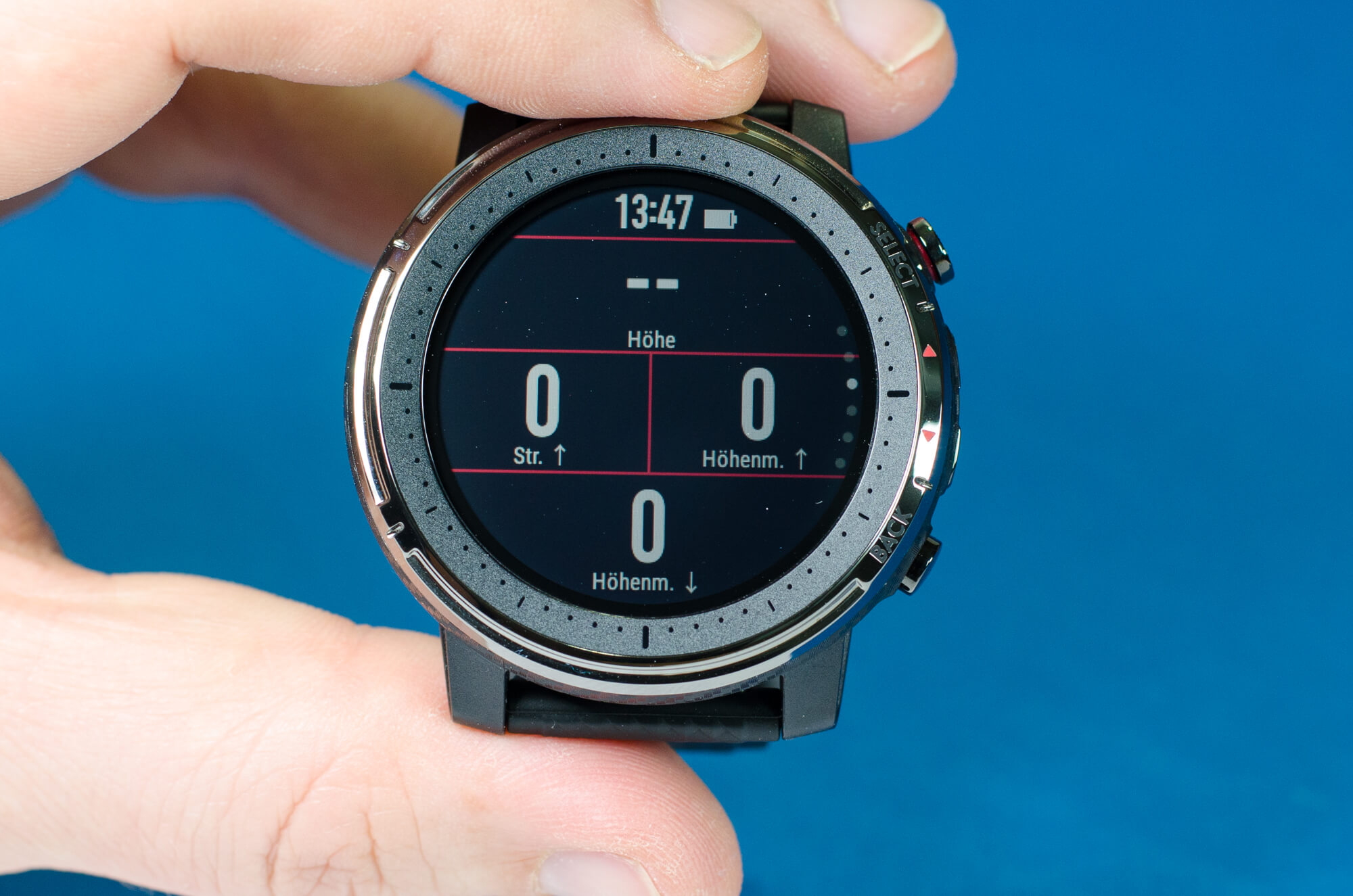 Amazfit Stratos 3 - Datenfelder während der Aufzeichnung