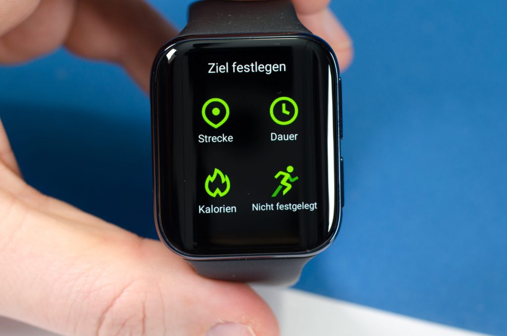 Oppo Watch - Zielvorgabe beim Fitnesslauf